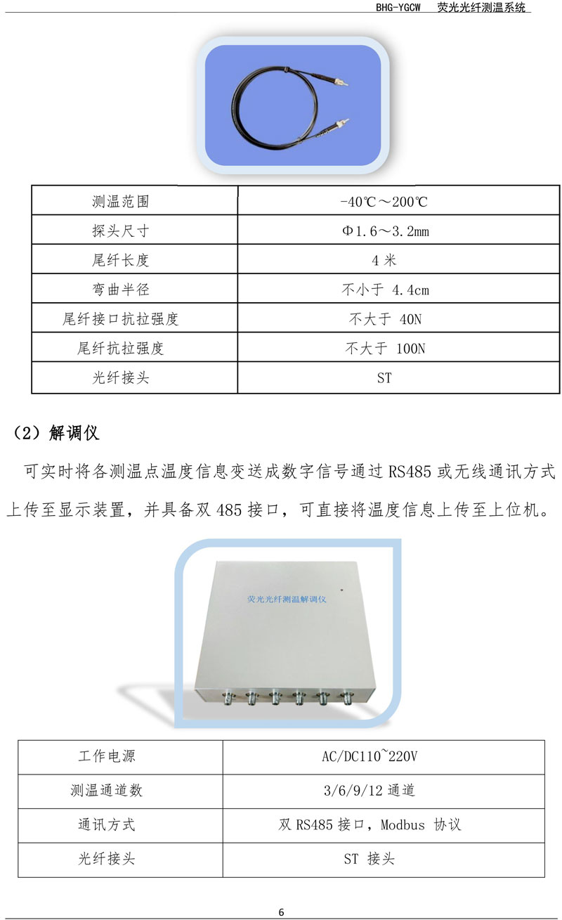 BHG-YGCW荧光光纤温度在线监测系统
